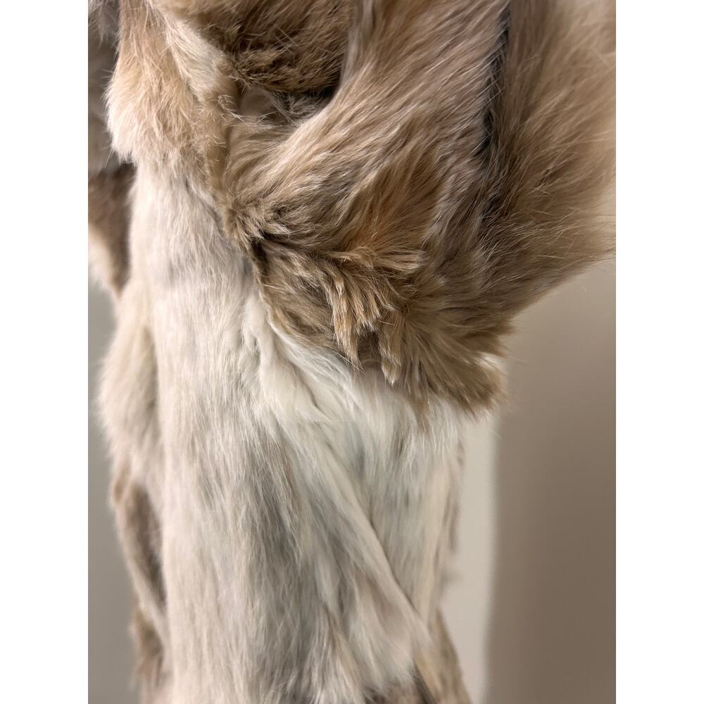Vintage Edward Glasser Rabbit Fur Coat | Belted Mid-Length | Classic Beige | S - Picture 6 of 16